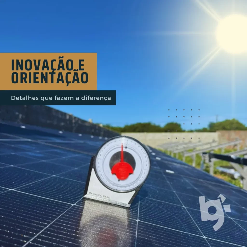 BG Solar conferindo a inclinação ideal dos módulos solares em projeto fotovoltaico em Natal RN